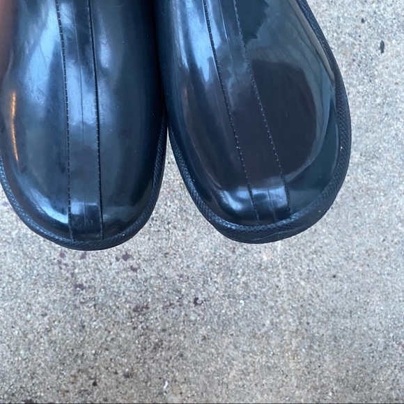 Henry Ferrera Black Rubber Rain Boots - Picture 6 of 7